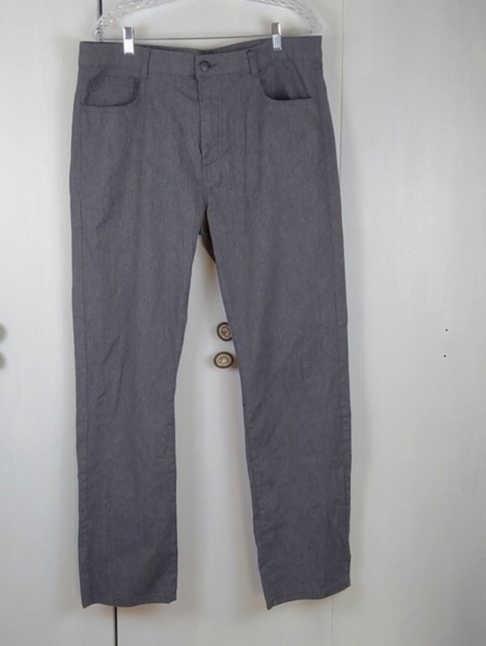 Kenneth Cole|  Mens Dark Gray Straight Dress Pants Cotton/ Spandex Stretch Sz.36